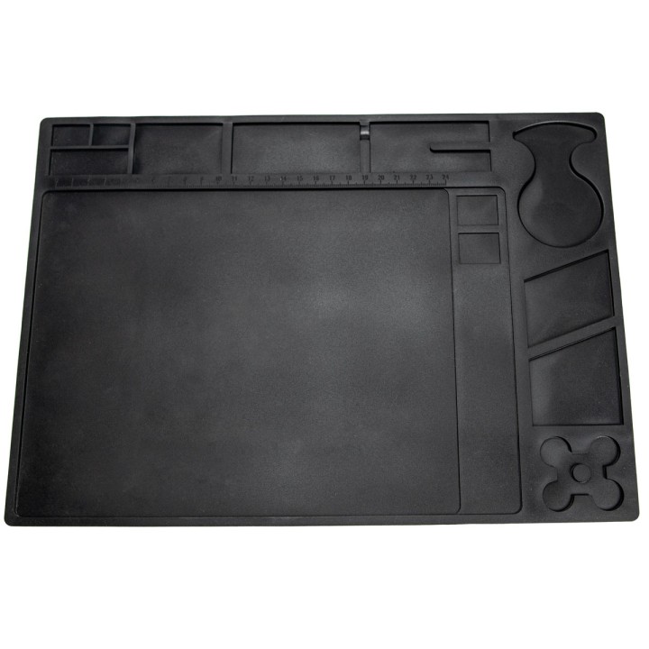 Covor de lucru ESD din silicon Yihua, 36 × 26 cm, cu organizator