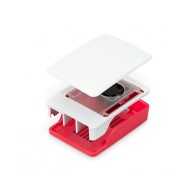 Carcasă Alb cu Roșu pentru Raspberry Pi 5