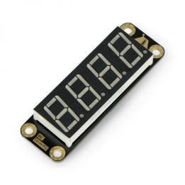 Afișaj 7 segmente cu 4 cifre, roșu (I2C, DFRobot Gravity)