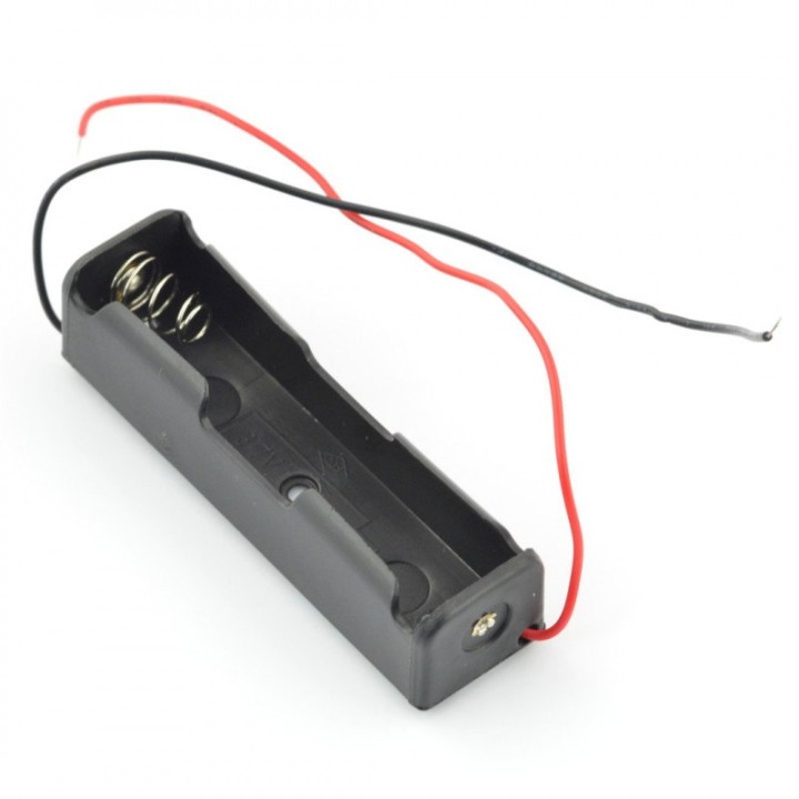 Suport pentru 1 acumulator 18650, cu fire