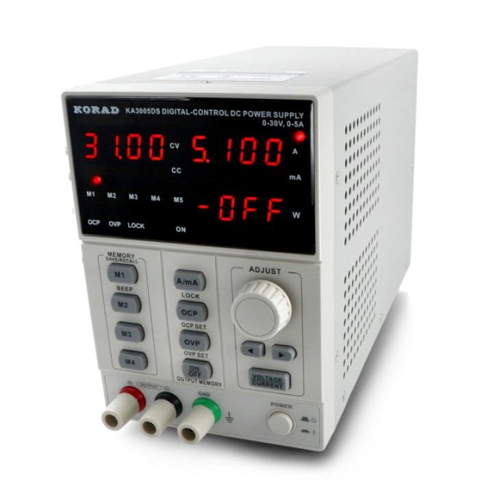 Sursă de laborator Korad KA3005DS, 0–30 V / 0–5 A