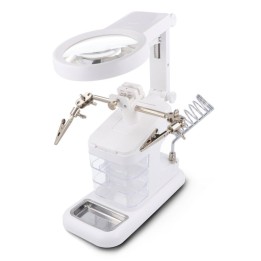 Suport a treia mână cu lupe 3×/4,5×/25× și LED