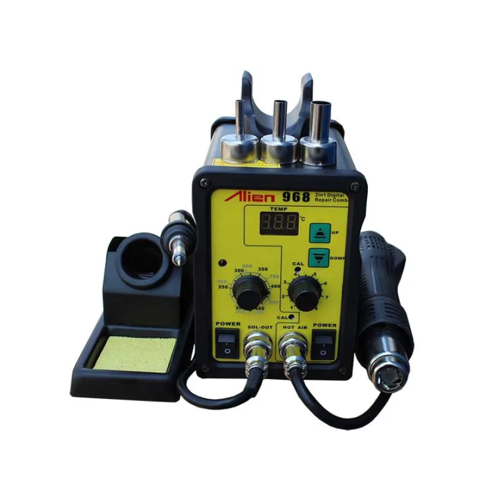 Stație de lipit Alien 968 2 în 1, aer cald 450 W | Letcon
