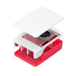 Carcasă oficială Raspberry Pi 5, roșu cu alb — Letcon