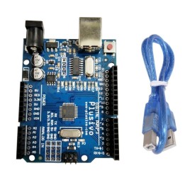 Placă compatibilă Arduino UNO CH340 cu cablu USB 50 cm — Letcon