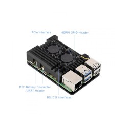 Carcasă radiator cu ventilator dual pentru Pi 5