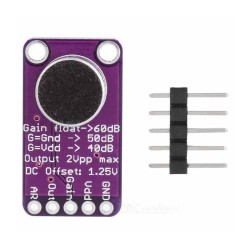 Amplificator de microfon MAX9814 cu AGC, cu microfon electret