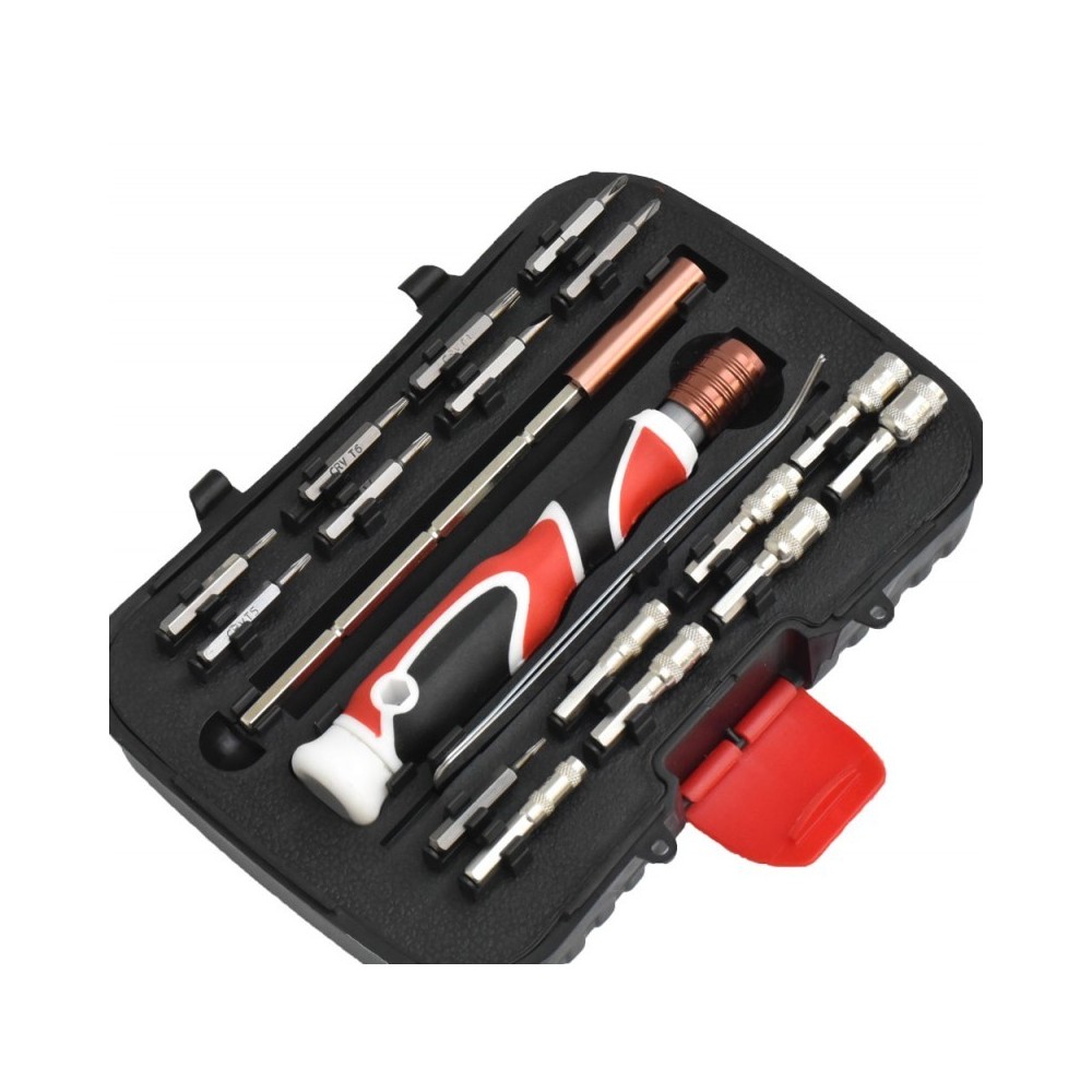 Trusa 19 Piese cu Mini Tubulare si Biti 6096-19