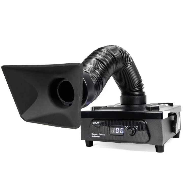 Absorbant de fum compact ZD-601, filtrare în 3 straturi, LCD